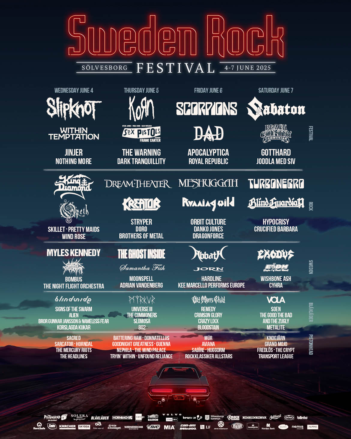 SWEDEN ROCK - 2025 - Poster