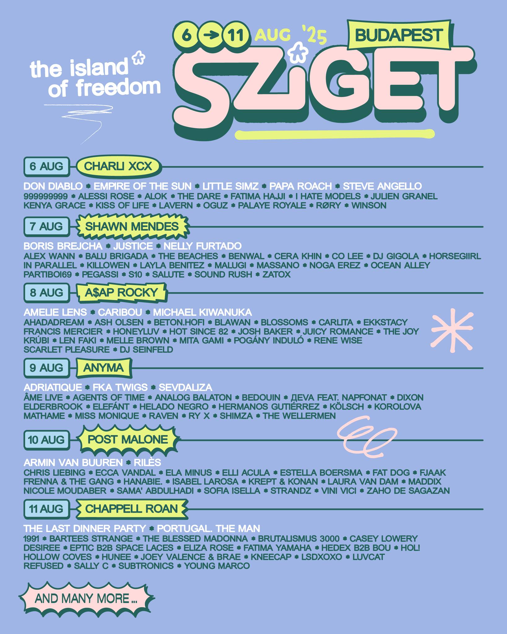 SZIGET FESTIVAL - 2025 - Poster