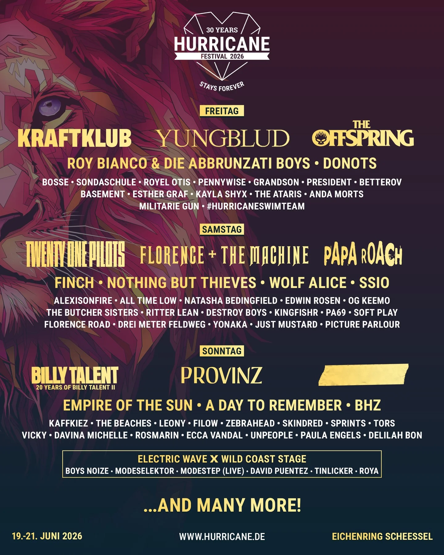 Hurricane i Southside Festival 2026 - Poster