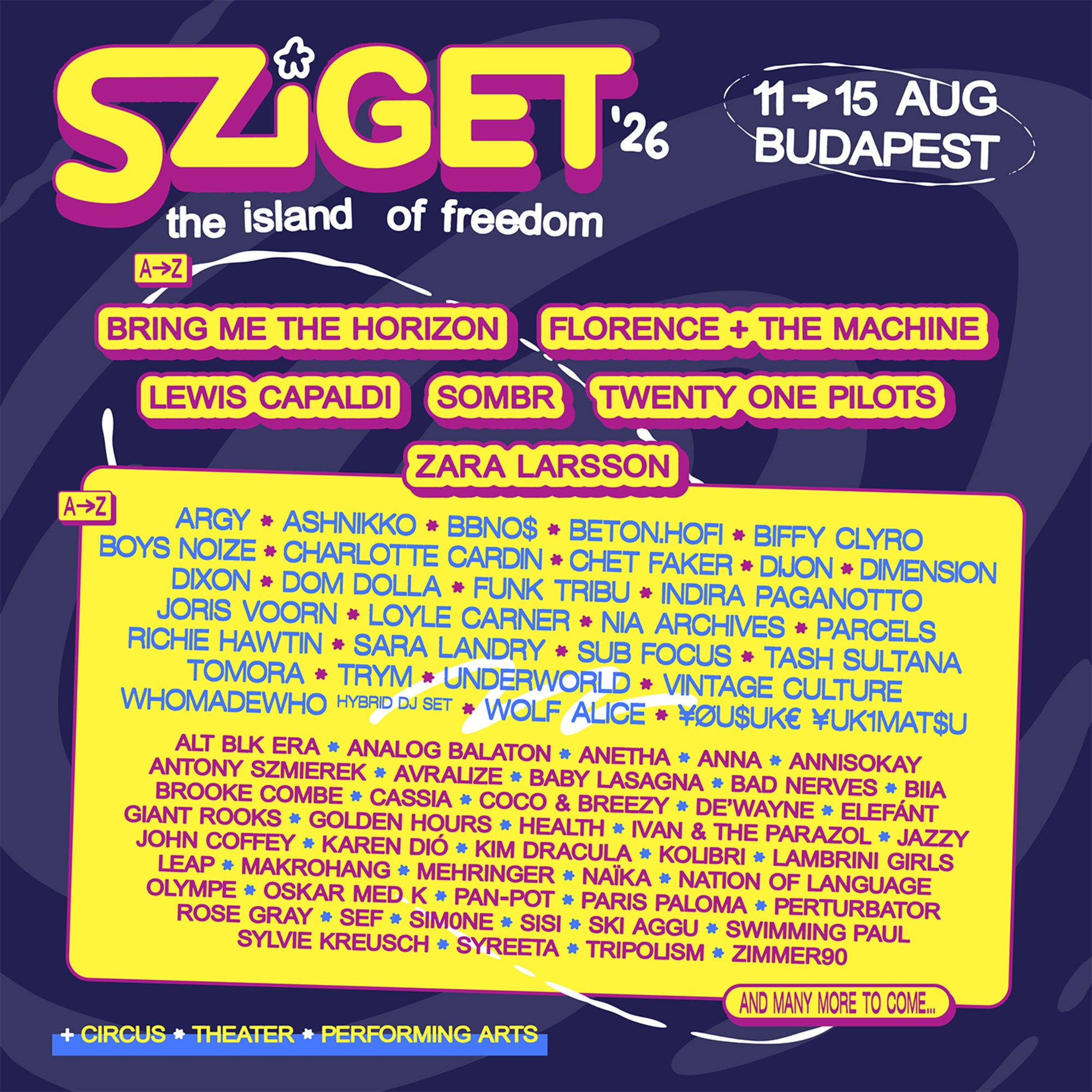 Sziget Festival 2026 - 2nd Wave
