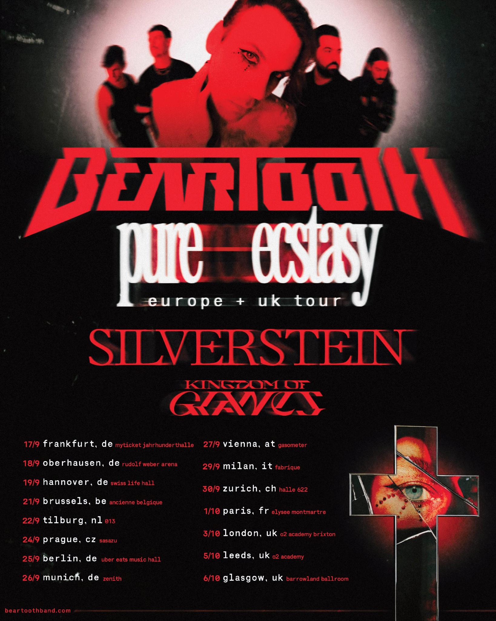 Beartooth w Europie 2026